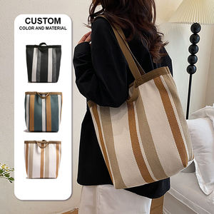 Fornitore di Borse da Donna, Classiche Borse a Spalla a Righe con Colori Contrastanti di Qualità, Prezzo all'Ingrosso - Product Image 1