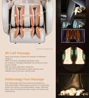 Fauteuil de massage professionnel 6D ultra-puissant pour le corps entier avec pétrissage profond des mains et des bras, divers modes de massage, fonction zéro gravité - Direct Usine