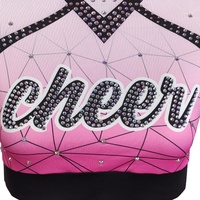 Nouveaux uniformes de pom-pom girl roses à la mode à manches longues respirant ligne latérale filles et adultes pour la danse