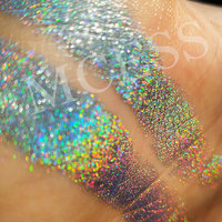 Pigment en poudre holographique diamant arc-en-ciel argenté effet peinture automobile pour résine époxy, art, masterbatch et plastique injecté
