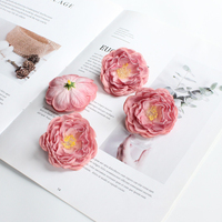 Bunga Sutra Berkualitas Tinggi 6cm, Kepala Bunga Kecil Buatan Tangan, Simulasi Tinggi, DIY Buket Pernikahan Corsage