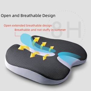 Nouveau coussin de siège 2026 pour chaise de bureau et voiture, en mousse à mémoire de forme souple, respirant et confortable, personnalisable, pour le soulagement des hémorroïdes - Product Image 2