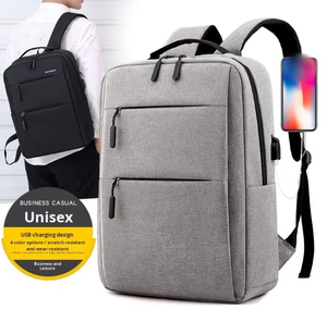 Mochila de gimnasio al por mayor con doble cremallera, mochila de negocios impermeable para computadora, informal, de hombro, para viajes y deportes con puerto de carga USB - Product Image 3