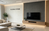 Pierre décorative flexible imperméable de haute qualité pour la décoration murale de projets modernes de villas et d'hôtels