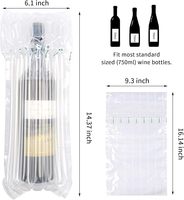Vente en gros de sac à bulles protecteur antichoc en plastique protecteur de bouteille gonflable enveloppe de coussin à bulles emballage de colonne d'air pour le vin