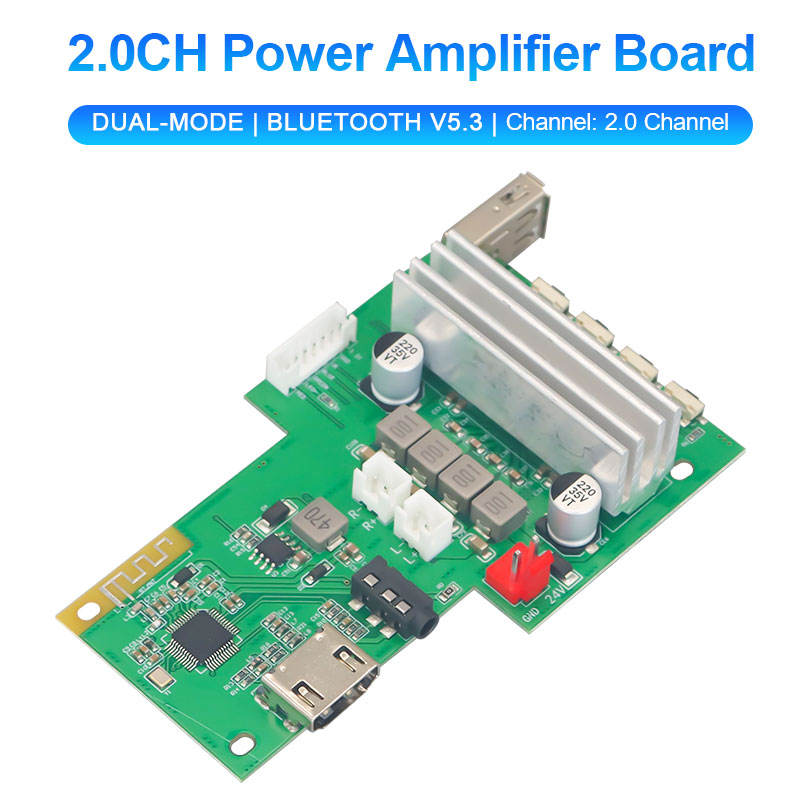 VIRE DSP ALL Channel for Digital HIFI Sound Board Amplifier Wireless Stereo 2*50W AMP Mp3 Module