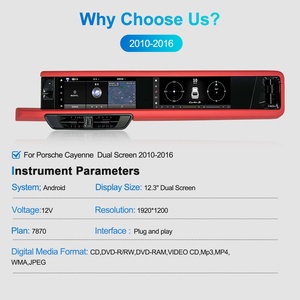 Radio con Pantalla Doble y Navegación GPS para Auto Navihua Android Auto, Pantalla Doble para Porsche Cayenne 2010-2016 con Carplay - Product Image 3