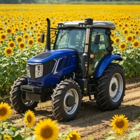 Tractor Agrícola Diésel 4x4 de 90HP con Sistema PTO Hidráulico y Enganche de Tres Puntos