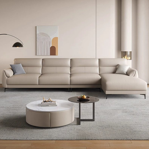 أريكة جلدية أصلية جديدة لعام 2026، تصميم عصري فاخر، ألوان وأحجام قابلة للتخصيص، أريكة لغرفة المعيشة، أرائك قطاعية، أثاث فاخر - Product Image 3