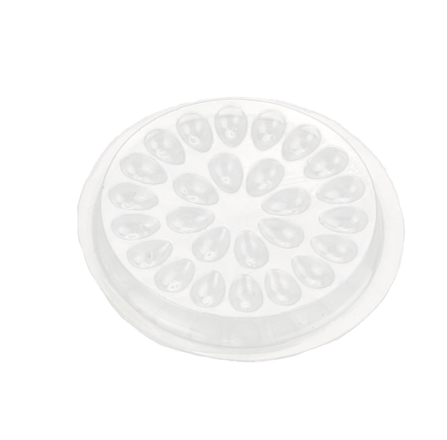 Disposable Eyelash Extension Glue Pad Plant lash Tattoo Transparent PVC Sunflower Seed Groove Plastic Flower-shaped Glue Gasket