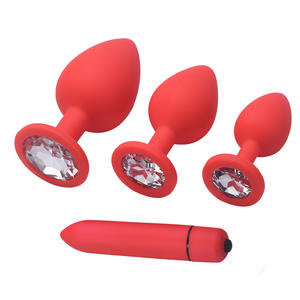 Tapón Anal de Silicona Suave Delove, Joyería de Cristal para Vagina, Juego de 3 Tamaños con Vibrador y Bala para Masturbación - Product Image 2