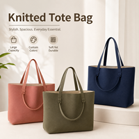 Bolso de Mano de Poliéster con Diseño Jacquard de Dibujos Animados, Personalizable con Logotipo, MOQ Bajo, con Bolsillo Interior Personalizado, Bolso de Hombro Casual para Mujer