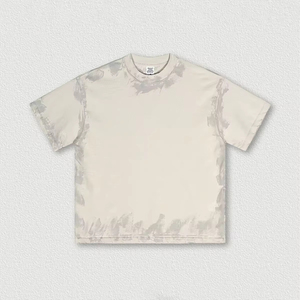 T-shirt unisexe vintage teint à la boue, coton épais 305 g/m², grande taille, coupe oversize, imprimé délavé pour homme - Product Image 3