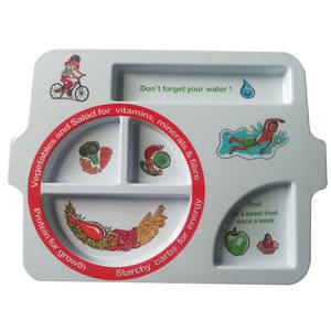 จานแบ่ง 5 ช่องสำหรับมังสวิรัติ  แบบเมลามีน  สำหรับเด็กและผู้ใหญ่ - Product Image 1