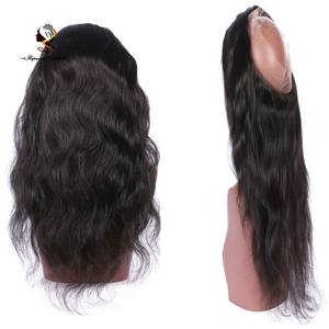 Cabello Remy Brasileño Virgen <span class=keywords><strong>de</strong></span> Alta Calidad, Negro Natural, Cierre 360, Ondulado, Encaje Completo, Sin Caída ni Enredos - Product Image 2