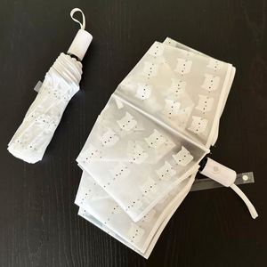 Custom Clear Modern Travel <b>Iron</b> Shaft 96cm Open Diameter Logo Cartoon Prints <b>8</b> Ribs Transparent Fully-Automatic Folding Umbrella - Product Image 1