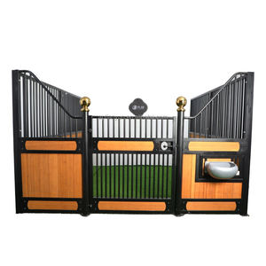 Puerta de Alimentación Integrada para <span class=keywords><strong>Caballos</strong></span>, Establos de 12 pies de <span class=keywords><strong>Altura</strong></span>, Panel de Malla de Alambre de 50x50, Establos de Entrenamiento Equino - Product Image 1