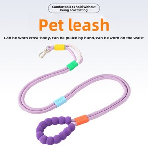 Laisse en nylon mains libres réglable avec poignée souple et corde à bulles <span class=keywords><strong>de</strong></span> couleur contrastante pour chiens <span class=keywords><strong>de</strong></span> taille moyenne/grande - Product Image 2