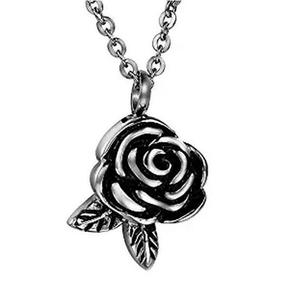 Colgante de urna de amuleto europeo y americano, joyería conmemorativa de cremación, cenizas de flor de Rosa, collar - Product Image 3