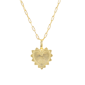 Collar con Colgante de Corazón de Plata de Ley 925 ROXI, Collar de Oro Real de 18k - Product Image 1