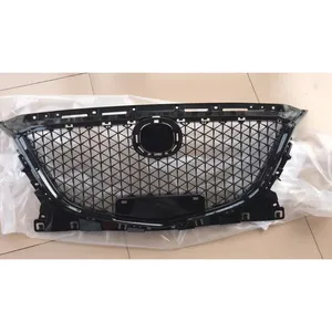 Grille de radiateur en nid d'abeille noire StarNav pour pare-chocs supérieur de voiture, compatible Mazda 3 Axela 2014-2019, style course, pour modification - Product Image 6
