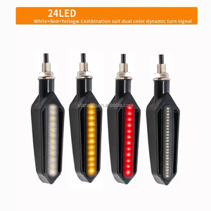 Sao Wing 24Led dual-màu đèn dòng chảy cho xe máy <span class=keywords><strong>LED</strong></span> chỉ số ánh sáng cho xe máy xe máy lần lượt đèn tín hiệu - Product Image 2