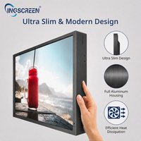 Écran LCD extérieur haute stabilité INGSCREEN, luminosité 3000 nits, kiosque d'affichage publicitaire avec échangeur de chaleur pour climat chaud