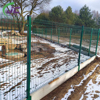 Fournisseur direct d'usine, panneau de clôture en treillis soudé galvanisé en acier revêtu de PVC, pliage 3D en V, courbé, sécurité ranch