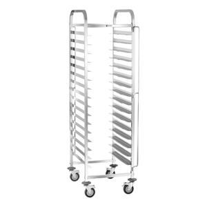 Étagère <span class=keywords><strong>de</strong></span> chariot <span class=keywords><strong>de</strong></span> support <span class=keywords><strong>de</strong></span> cuisson <span class=keywords><strong>de</strong></span> refroidissement alimentaire d'acier inoxydable résistant aux hautes températures 14/16 couches 16/32 plateaux hôtels restaurants - Product Image 3