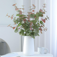 Tige d'eucalyptus artificielle en gros, feuilles d'eucalyptus artificielles pour mariage, fête à domicile, verdure florale, commande en gros