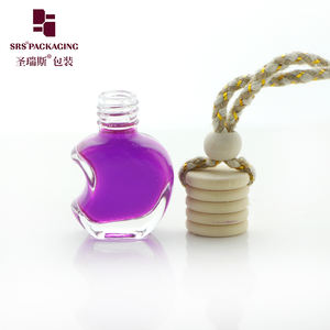 ของขวัญ2025น้ำหอมปรับอากาศในรถยนต์ขนาด5มล. ขวดน้ำหอมเปล่าสีชมพูสีฟ้าสีเขียวขวดน้ำหอมน้ำหอมรูปทรงแอปเปิ้ลขวดไม้ก๊อกสำหรับรถยนต์ - Product Image 3