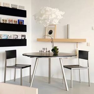 Silla de Comedor Contemporánea de Madera de Fresno con Estructura de Acero, Diseño Ligero <span class=keywords><strong>para</strong></span> Hogar, Bar, Hotel, Oficina y Sala de Estar - Product Image 3