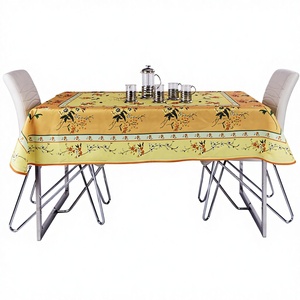100% <span class=keywords><strong>tovaglia</strong></span> da cucina francese lavabile in poliestere <span class=keywords><strong>per</strong></span> tutti i giorni <span class=keywords><strong>per</strong></span> cene, picnic estivi e all'aperto-60x104" - Product Image 1