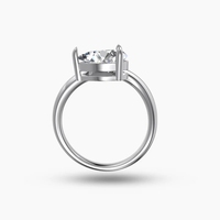Bague en laiton plaqué or 18 carats, motif vague, forme goutte d'eau torsadée, sertie de pierres 5A 8A, design floral glacé, pour mariage