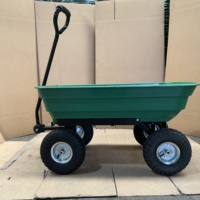 Chariot de jardin polyvalent à benne basculante, remorque de 75 litres, grande brouette basculante