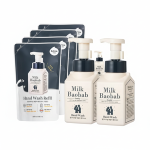 Ensemble cadeau de lavage à la main de haute qualité Milk Baobab Family comprenant un lavage à la main de 300mL * 2ea et une recharge de 250mL * 4ea Excellent pour un usage quotidien - Product Image 2