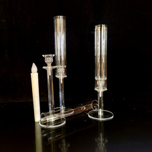 Vendita calda all'ingrosso della fabbrica per la decorazione della casa di nozze trasparente brillante <span class=keywords><strong>colonna</strong></span> di supporto in acrilico portacandele - Product Image 6