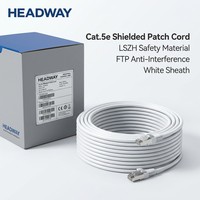 Câble de raccordement blindé FTP Cat5e HEADWAY, câble Ethernet STP haute vitesse blanc LSZH RJ45 pour salle informatique