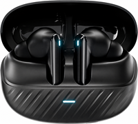 Écouteurs sans fil hybrides ANC/ENC, 6 micros, batterie 800 mAh (9-10 heures d'autonomie), étanchéité IPX5, LED, BT 5.4, basses profondes, son surround