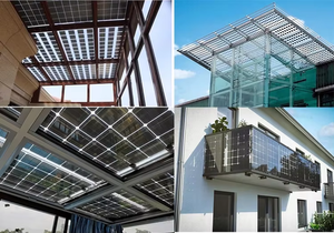 Matériaux de construction écologiques, tuiles solaires photovoltaïques PERC BIPV colorées en verre cristallin, faciles à nettoyer, module de tuiles solaires photovoltaïques, efficacité de 22% - Product Image 5