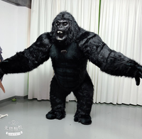 Costume de mascotte de marche unisexe grandeur nature Costume de gorille de carnaval Mascota d'animaux réalistes personnalisés/mascottes