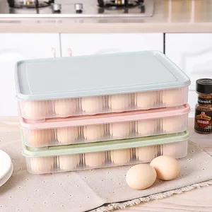 24 그리드 쌓을 수있는 냉장고 계란 신선한 보관 주최자 상자 냉장고 계란 보관함 플라스틱 주방 계란 홀더 트레이