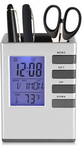 Khuyến Mại Kỹ Thuật Số Chủ Bút Máy Tính Để Bàn Tổ Chức Đồng Hồ Báo Thức Với Đèn Nền Lịch Nhiệt Độ Trong Nhà Cho Văn Phòng Sinh Viên Quà Tặng - Product Image 2