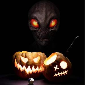 <span class=keywords><strong>Maschera</strong></span> aliena realistica raccapricciante maschere di Halloween per adulti in lattice piena testa di scena per feste Costume - Product Image 5