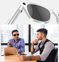 2025 nouvelles lunettes de caméra intelligentes AI traduction en temps réel BT appel musique IP67 étanche 260 Mah mode lunettes de soleil intelligentes