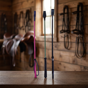 RUB INTERNATIONAL Bâton d'équitation de haute qualité pour la course, avec poignée rembourrée, construction en plastique et métal, taille et logo personnalisables - Product Image 3