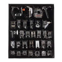 Ensemble de 32 Pièces de Pieds-de-Biche Multifonctions pour Machine à Coudre, Kit d'Accessoires Complet