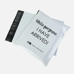 recycled eco friendly swimwear custom logo plastic biodegradable pluriball envelopes black shipping bag for clothes