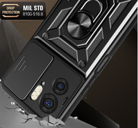 Coque de téléphone portable anti-chute de qualité supérieure pour Motorola EDGE 40 Couverture pratique de conception d'anneau de fenêtre de poussée