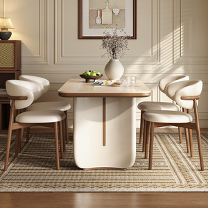 Juego de Mesa de Comedor Rectangular Moderno 130X80X75CM de Madera Sólida, Muebles de Comedor que Ahorran Espacio para Casas Pequeñas - Product Image 2